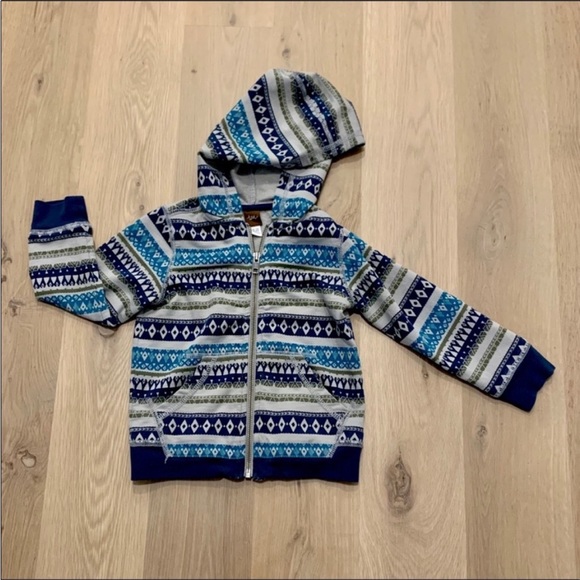 Tea Collection Vietri Sul Mare Zip Up Hoodie Sweatshirt Little Boys Baby Toddler - Picture 2 of 11